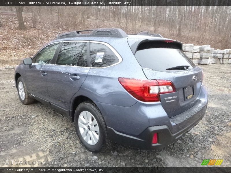 Twilight Blue Metallic / Titanium Gray 2018 Subaru Outback 2.5i Premium