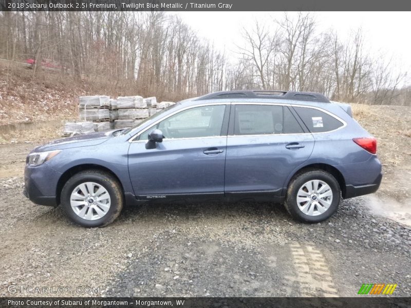 Twilight Blue Metallic / Titanium Gray 2018 Subaru Outback 2.5i Premium