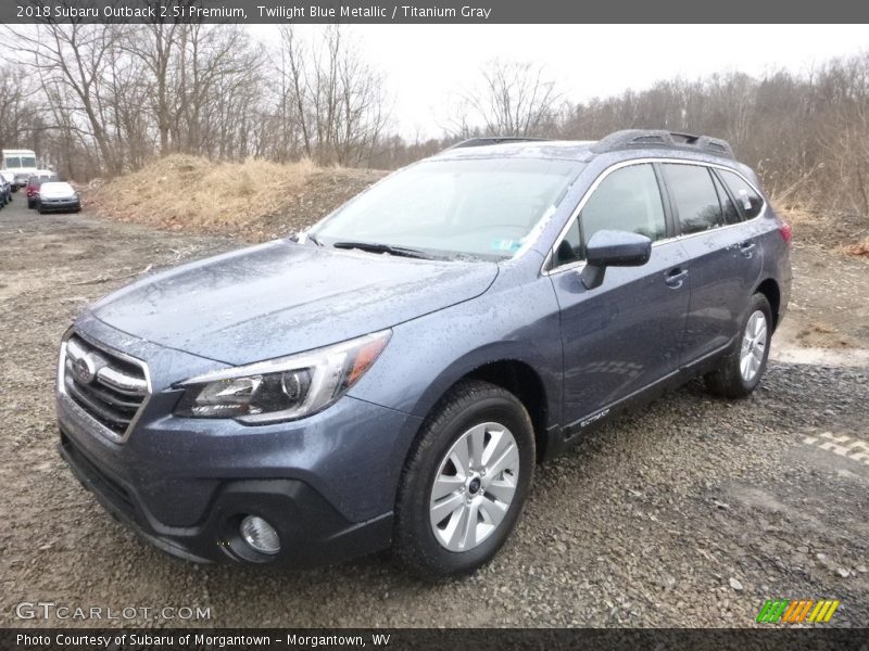 Twilight Blue Metallic / Titanium Gray 2018 Subaru Outback 2.5i Premium