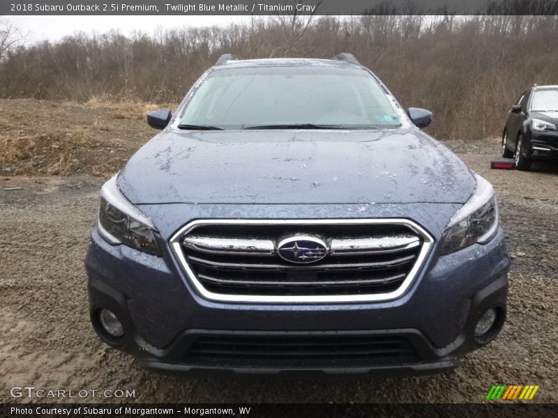 Twilight Blue Metallic / Titanium Gray 2018 Subaru Outback 2.5i Premium