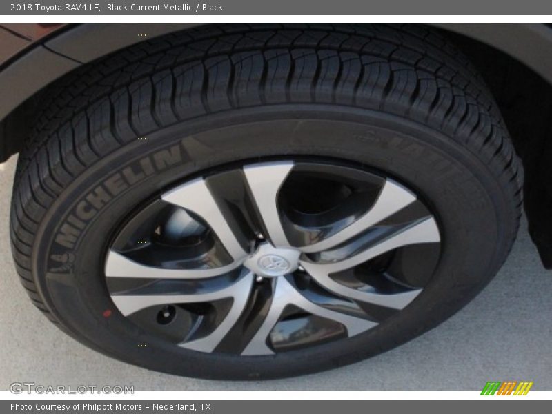 Black Current Metallic / Black 2018 Toyota RAV4 LE