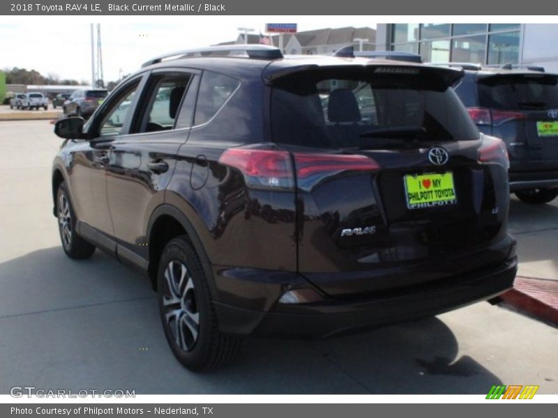Black Current Metallic / Black 2018 Toyota RAV4 LE