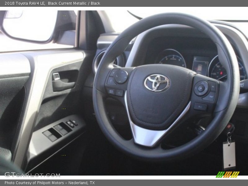 Black Current Metallic / Black 2018 Toyota RAV4 LE