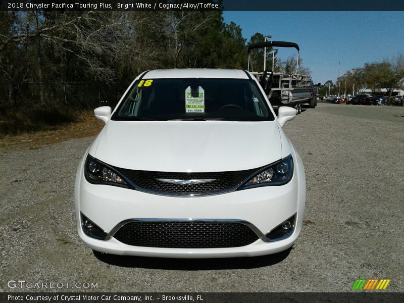 Bright White / Cognac/Alloy/Toffee 2018 Chrysler Pacifica Touring Plus