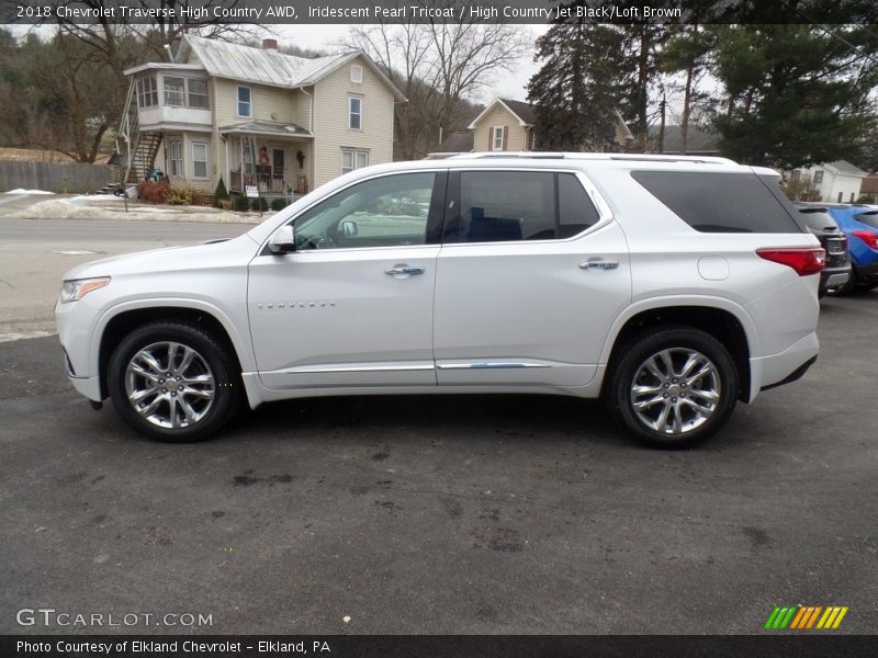 Iridescent Pearl Tricoat / High Country Jet Black/Loft Brown 2018 Chevrolet Traverse High Country AWD