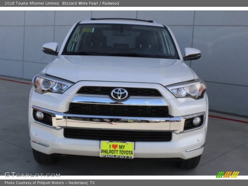 Blizzard White Pearl / Redwood 2018 Toyota 4Runner Limited