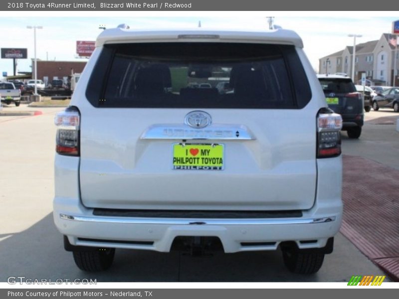 Blizzard White Pearl / Redwood 2018 Toyota 4Runner Limited