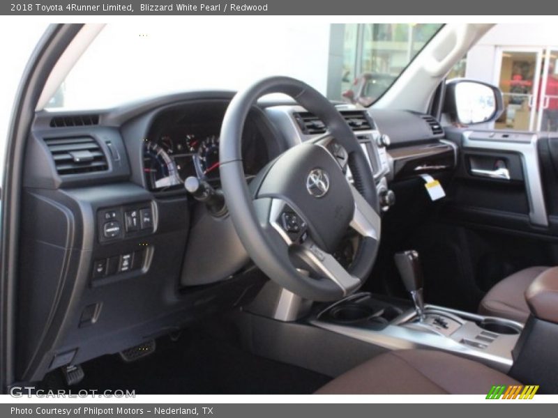 Blizzard White Pearl / Redwood 2018 Toyota 4Runner Limited