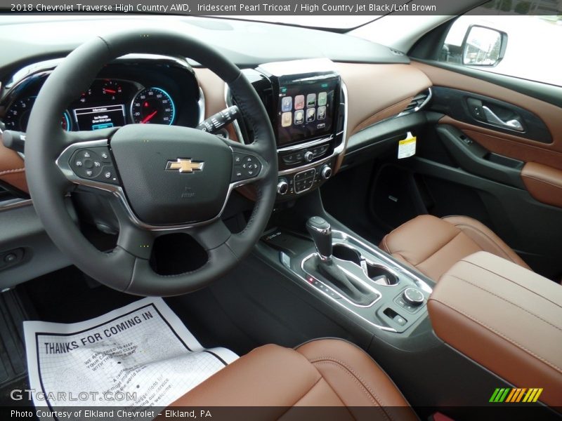 Iridescent Pearl Tricoat / High Country Jet Black/Loft Brown 2018 Chevrolet Traverse High Country AWD