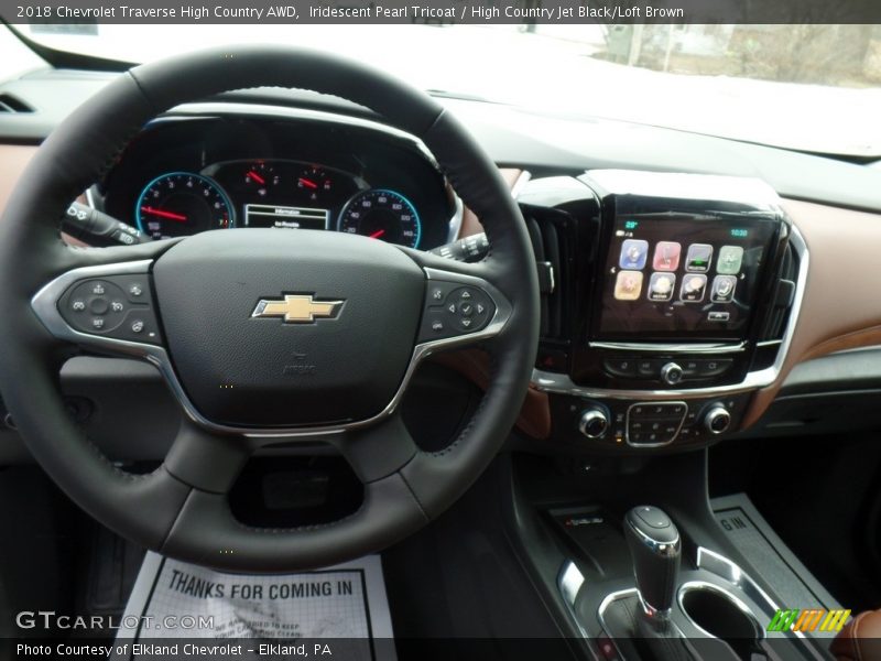 Iridescent Pearl Tricoat / High Country Jet Black/Loft Brown 2018 Chevrolet Traverse High Country AWD