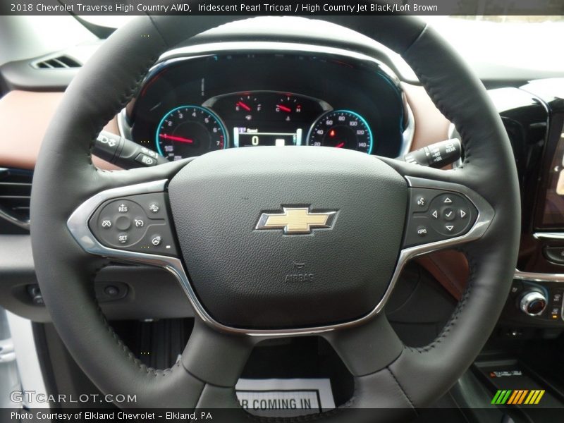 Iridescent Pearl Tricoat / High Country Jet Black/Loft Brown 2018 Chevrolet Traverse High Country AWD