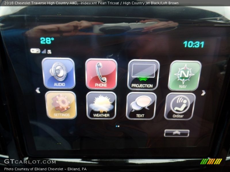 Iridescent Pearl Tricoat / High Country Jet Black/Loft Brown 2018 Chevrolet Traverse High Country AWD
