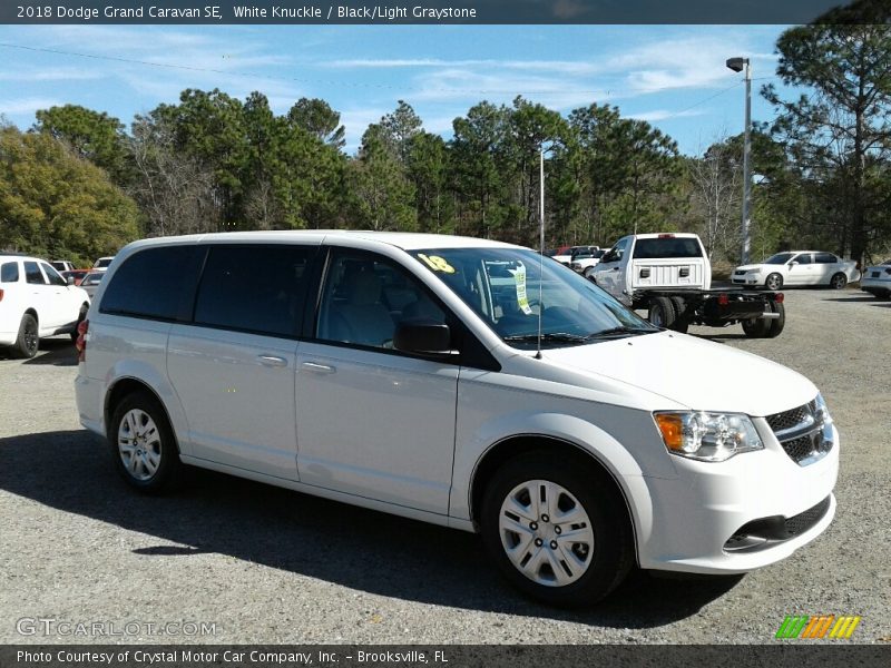 White Knuckle / Black/Light Graystone 2018 Dodge Grand Caravan SE