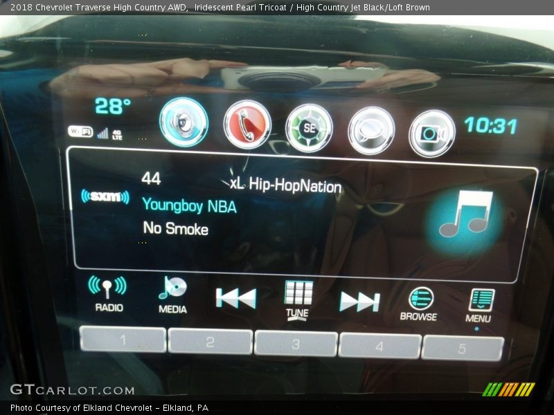 Iridescent Pearl Tricoat / High Country Jet Black/Loft Brown 2018 Chevrolet Traverse High Country AWD