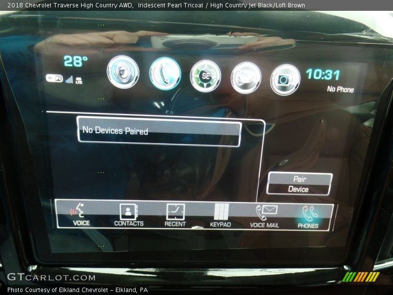 Iridescent Pearl Tricoat / High Country Jet Black/Loft Brown 2018 Chevrolet Traverse High Country AWD