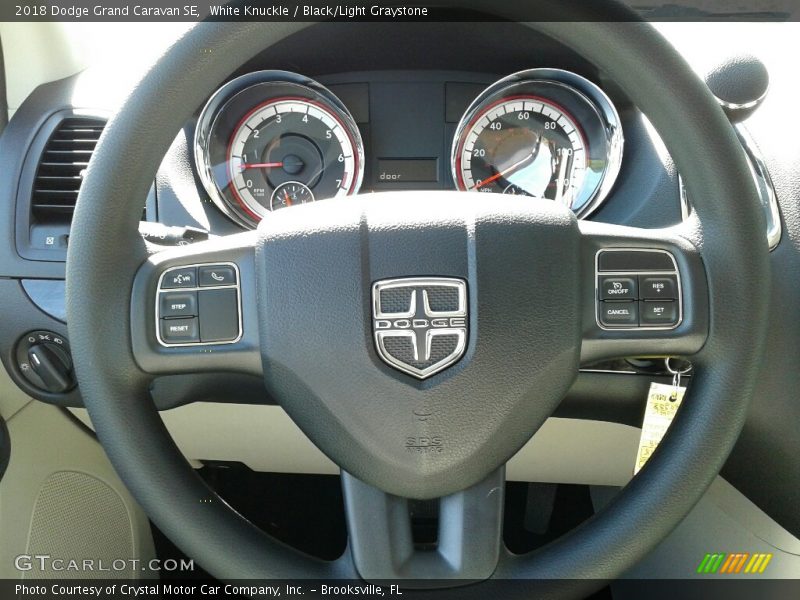 White Knuckle / Black/Light Graystone 2018 Dodge Grand Caravan SE