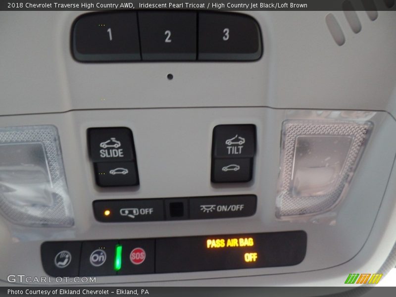 Iridescent Pearl Tricoat / High Country Jet Black/Loft Brown 2018 Chevrolet Traverse High Country AWD