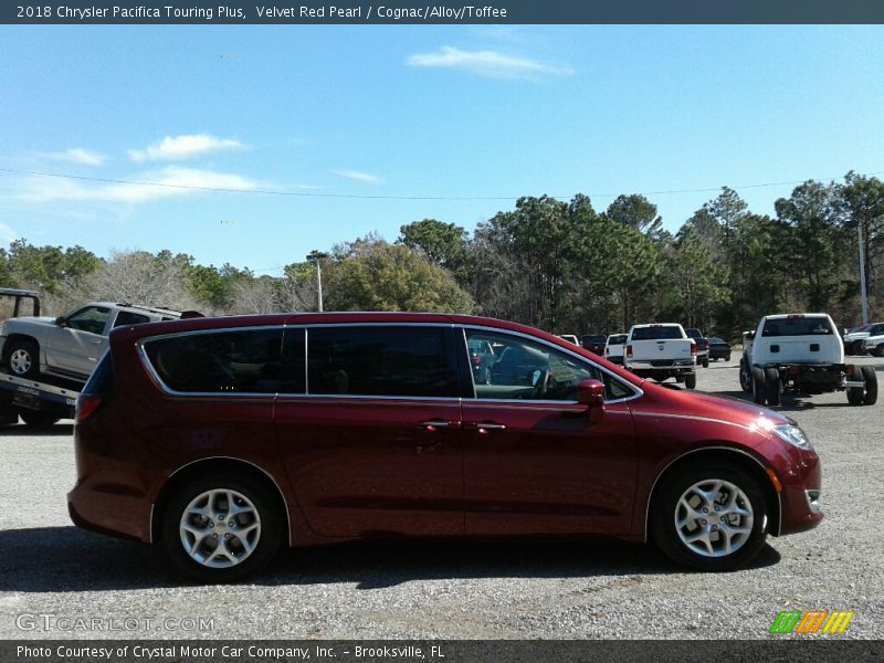 Velvet Red Pearl / Cognac/Alloy/Toffee 2018 Chrysler Pacifica Touring Plus