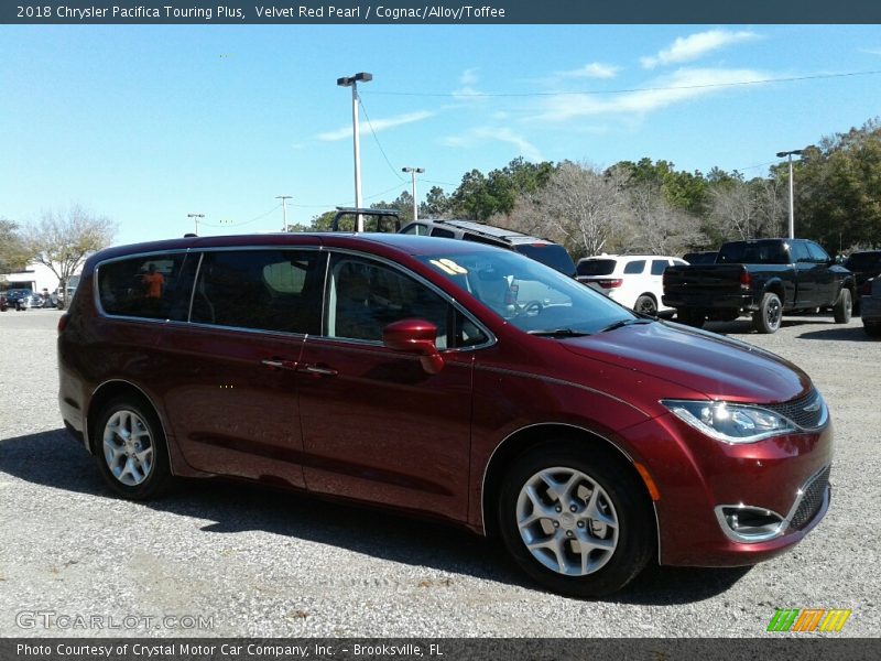 Velvet Red Pearl / Cognac/Alloy/Toffee 2018 Chrysler Pacifica Touring Plus