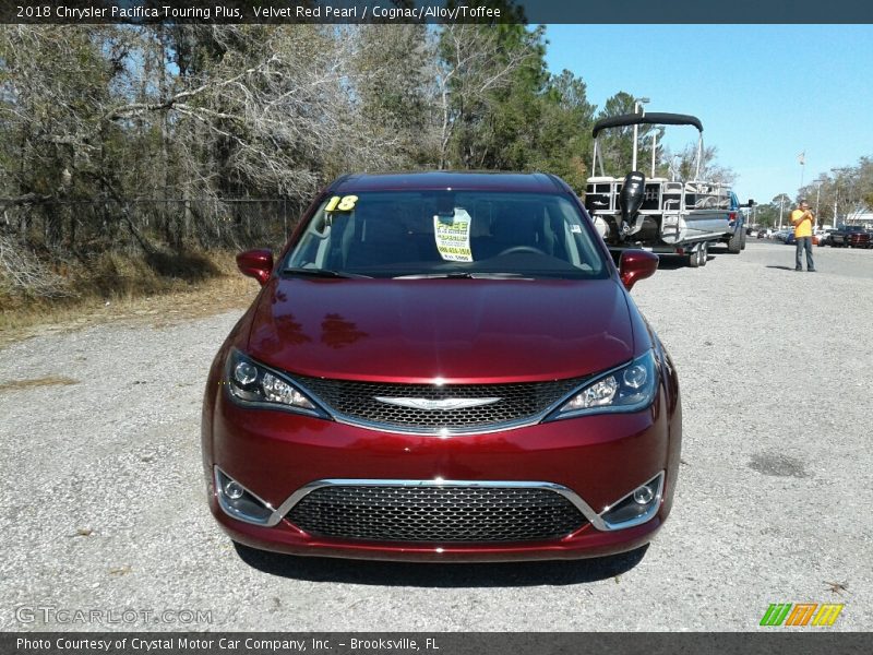 Velvet Red Pearl / Cognac/Alloy/Toffee 2018 Chrysler Pacifica Touring Plus