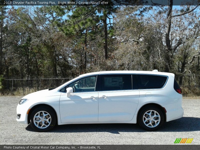 Bright White / Cognac/Alloy/Toffee 2018 Chrysler Pacifica Touring Plus