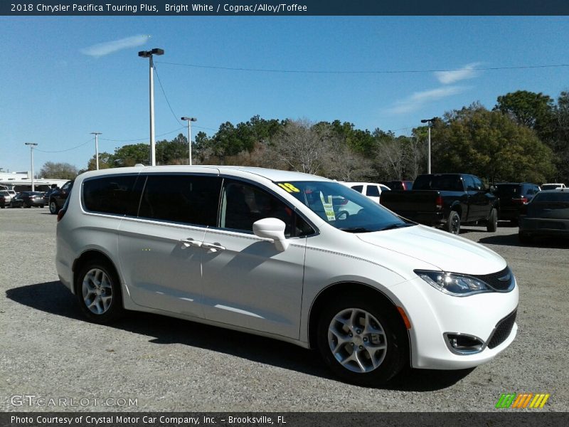 Bright White / Cognac/Alloy/Toffee 2018 Chrysler Pacifica Touring Plus