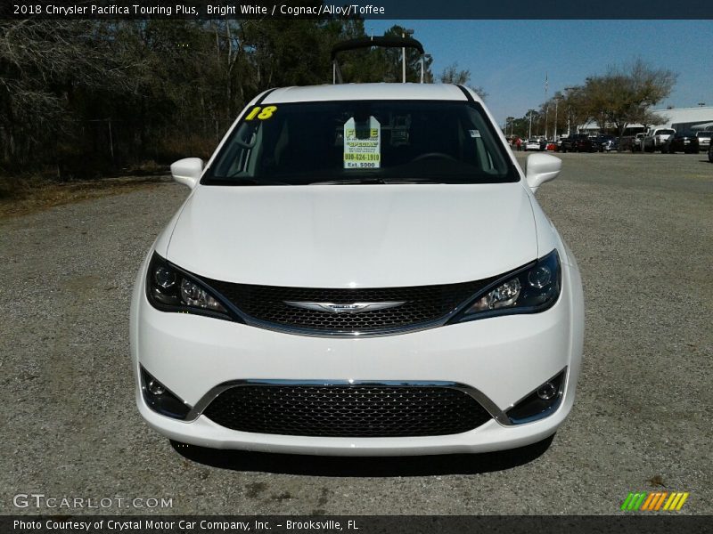 Bright White / Cognac/Alloy/Toffee 2018 Chrysler Pacifica Touring Plus