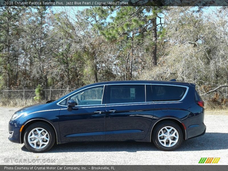 Jazz Blue Pearl / Cognac/Alloy/Toffee 2018 Chrysler Pacifica Touring Plus