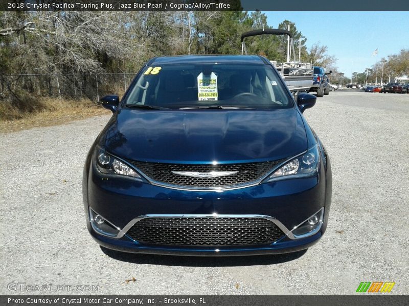 Jazz Blue Pearl / Cognac/Alloy/Toffee 2018 Chrysler Pacifica Touring Plus