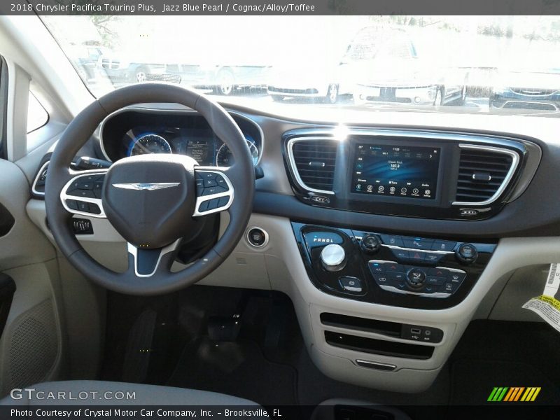 Jazz Blue Pearl / Cognac/Alloy/Toffee 2018 Chrysler Pacifica Touring Plus