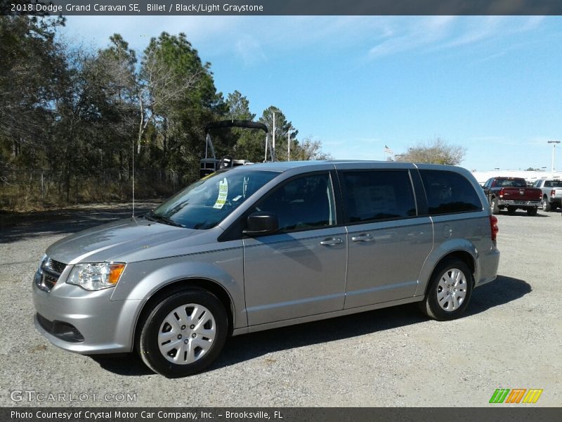 Billet / Black/Light Graystone 2018 Dodge Grand Caravan SE