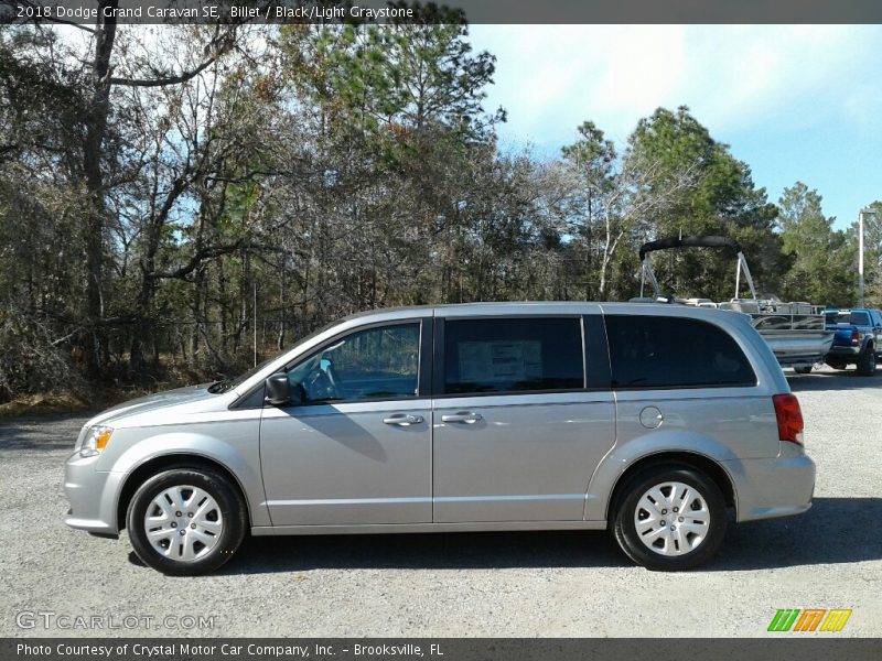 Billet / Black/Light Graystone 2018 Dodge Grand Caravan SE