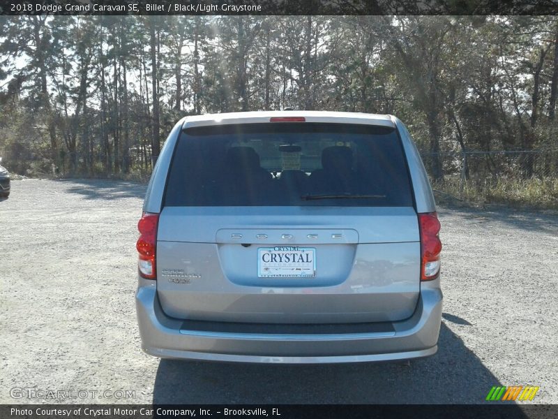 Billet / Black/Light Graystone 2018 Dodge Grand Caravan SE