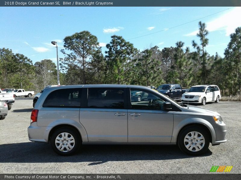 Billet / Black/Light Graystone 2018 Dodge Grand Caravan SE