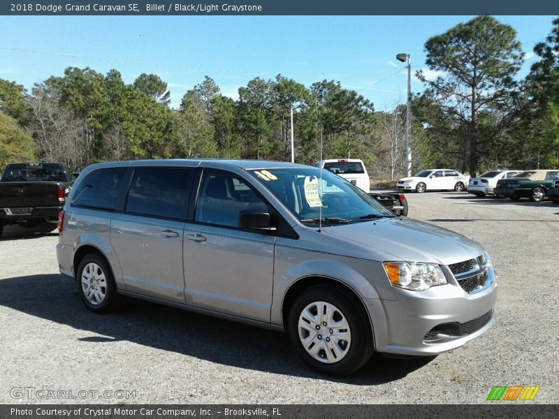 Billet / Black/Light Graystone 2018 Dodge Grand Caravan SE
