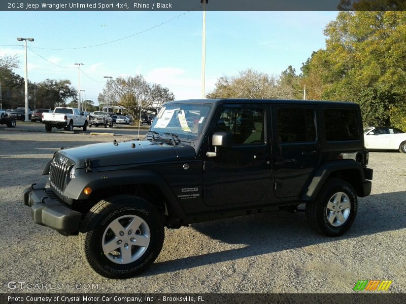 Rhino / Black 2018 Jeep Wrangler Unlimited Sport 4x4