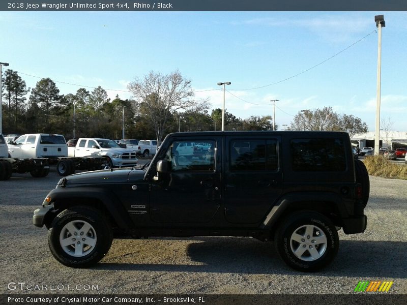 Rhino / Black 2018 Jeep Wrangler Unlimited Sport 4x4