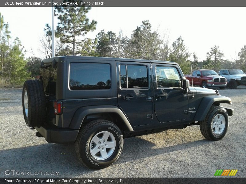 Rhino / Black 2018 Jeep Wrangler Unlimited Sport 4x4