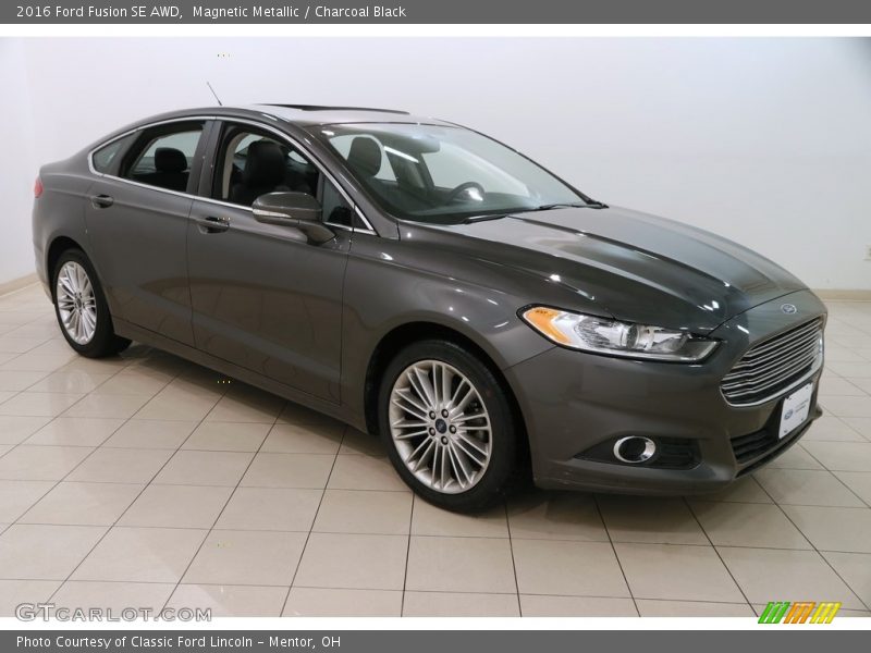 Magnetic Metallic / Charcoal Black 2016 Ford Fusion SE AWD