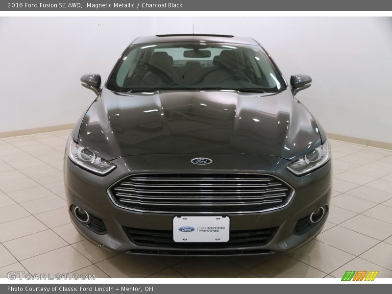 Magnetic Metallic / Charcoal Black 2016 Ford Fusion SE AWD
