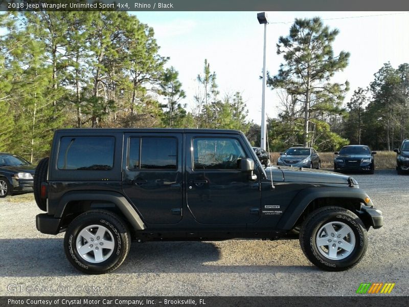 Rhino / Black 2018 Jeep Wrangler Unlimited Sport 4x4