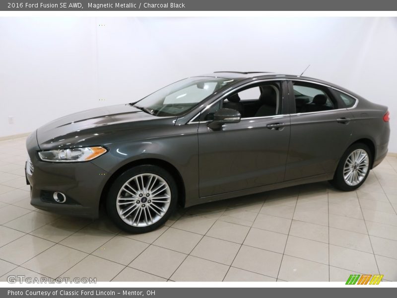 Magnetic Metallic / Charcoal Black 2016 Ford Fusion SE AWD