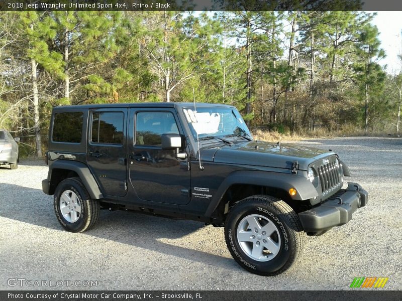 Rhino / Black 2018 Jeep Wrangler Unlimited Sport 4x4