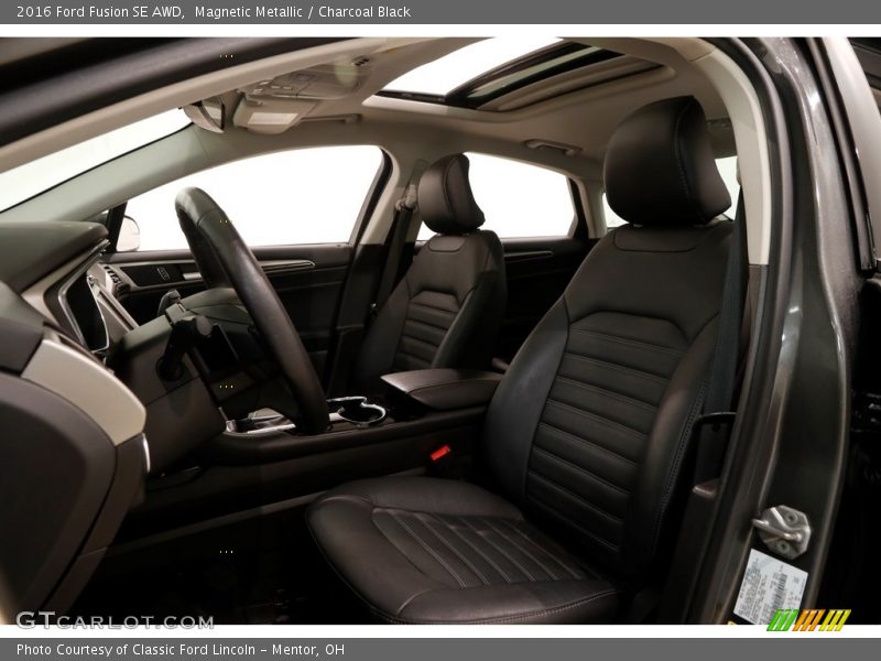 Magnetic Metallic / Charcoal Black 2016 Ford Fusion SE AWD