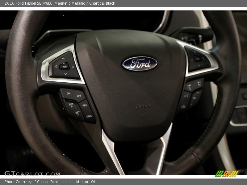 Magnetic Metallic / Charcoal Black 2016 Ford Fusion SE AWD