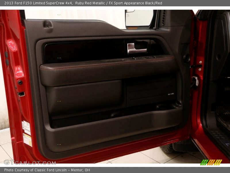 Ruby Red Metallic / FX Sport Appearance Black/Red 2013 Ford F150 Limited SuperCrew 4x4