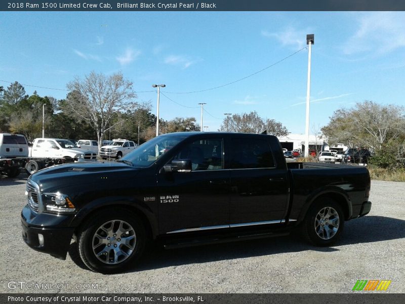 Brilliant Black Crystal Pearl / Black 2018 Ram 1500 Limited Crew Cab