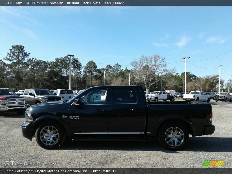 Brilliant Black Crystal Pearl / Black 2018 Ram 1500 Limited Crew Cab
