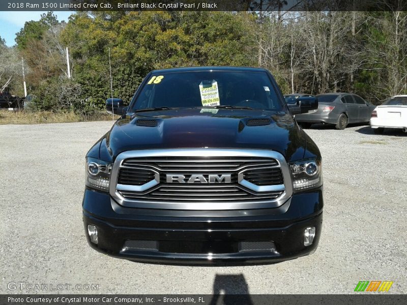 Brilliant Black Crystal Pearl / Black 2018 Ram 1500 Limited Crew Cab