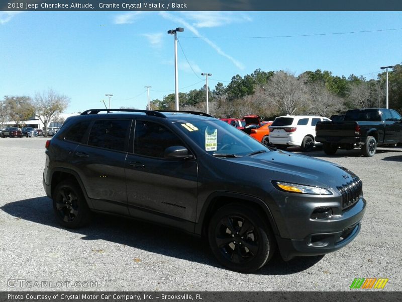 Granite Crystal Metallic / Black 2018 Jeep Cherokee Altitude